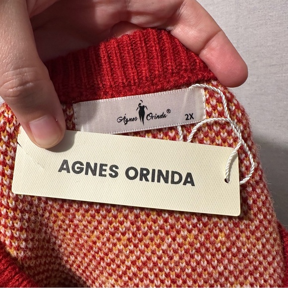 NWT Agnes Orinda holiday sweater - size 2X - Picture 6 of 7